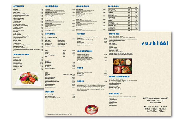 Menu Page 1